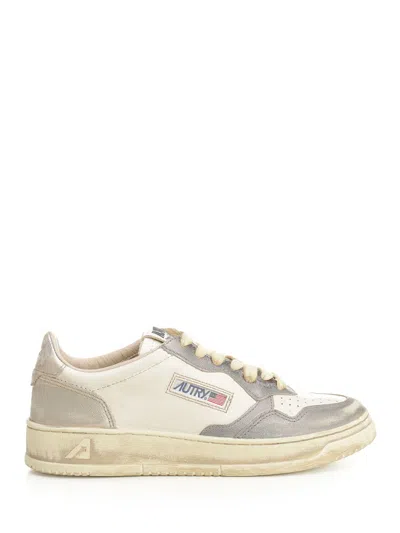 Autry Medalist Low Super Vintage Sneakers Silver In Multi