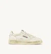Autry Nappa Leather Low-top Vintage White Sneakers In Neutral