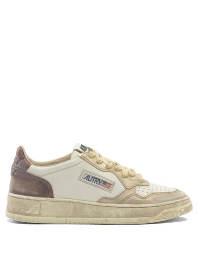 Autry White And Brown Metal Sneakers In Multi