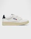 Autry Medalist Low-top Bicolor Leather Sneakers In White