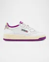 Autry White Medalist Trainers In Purple