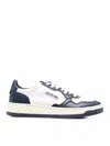 Autry Medalist Low Vintage X Mihara Yasuhiro White And Black Sneakers With Handcrafted Sole In Leather Man In White