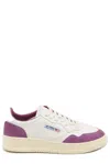 Autry Low Top Leather Sneakers With Contrast Panels In White