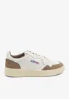 Autry Low Sneaker With Contrast Panels And Perforated Detailing In White