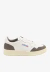 Autry Low Sneaker With Contrast Panels And Perforated Detailing In White