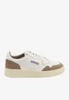 Autry Low Sneaker With Contrast Panels And Perforated Detailing In White