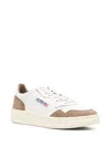 Autry Low Sneaker With Contrast Panels And Perforated Detailing In White