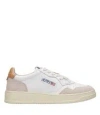 Autry 'medalist' White Low Top Sneakers With Logo Patch On Tongue And Side In Bianco