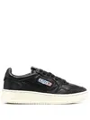 Autry Low-top Sneakers With Goat Leather Upper In Black