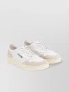 Autry Medalist Low Top Sneakers In Leather And Suede In White