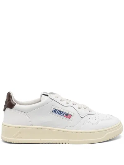 Autry Medalist Low-top Sneakers In Leat/leat Wht/brown