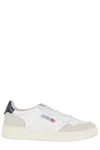 Autry 'medalist' White Low Top Sneakers With Beige Suede Details In White