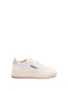 Autry Medalist Low-top Mixed Leather Sneakers In White
