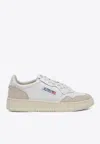 Autry Low Sneaker With Perforated Detailing And Contrast Panel In White