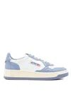 Autry Medalist Low Sneakers Leather Bicolor Paneling Perforated Sole In White