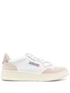 Autry Sneaker Medalist Low White Heel Camel In White