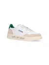 Autry Medalist Leather And Suede Sneakers In White