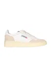 Autry Medalist Sneakers In White/powder Leather And Suede In White