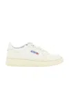 Autry Sneakers Medalist Low In Pelle Bianco Argento In White