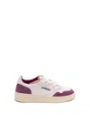 Autry Low Top Leather Sneakers With Contrast Panels In White