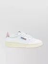 Autry White And Metallic 'low Medalist' Sneakers With Lace-up Fastening In Leather In White