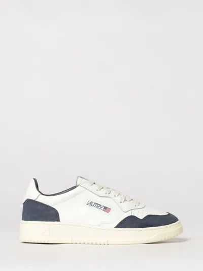 Autry Low-top Sneakers With Navy Suede Accents In White