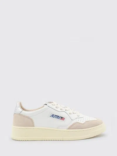 Autry Medalist Low Trainers In Smooth Calfskin With Contrast Details In Multi