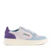 Autry Medalist Low Tricolor Suede Sneakers Patridge And Mauve Color In Multi