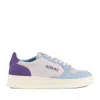 Autry Medalist Low Tricolor Suede Sneakers Patridge And Mauve Color