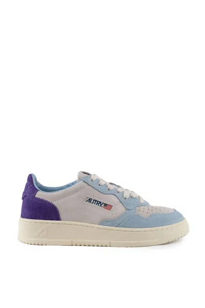 AUTRY AUTRY MEDALIST LOW TRICOLOR SUEDE SNEAKERS