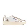 Autry Dallas Low-top Sneakers In White, Gold