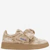 Autry Medalist Low Velvet Sneakers In Neutral