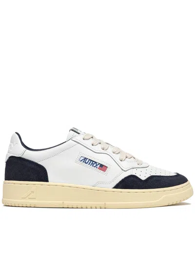 Autry Medalist Low Sneakers Contrast Panels Rubber Sole In White
