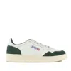 Autry Medalist Low White Leather And Suede Bottle Sneakers In Green