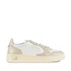 Autry Medalist Low White Leather And Tidal Foam Sneakers In Neutral