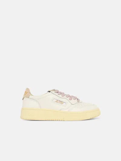 Autry 'medalist Low' White Leather Sneakers