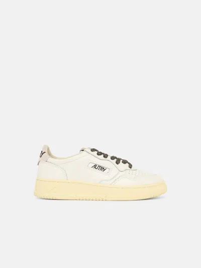 Autry 'medalist Low' White Leather Sneakers