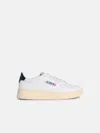 Autry 'medalist Low' White Leather Sneakers In White