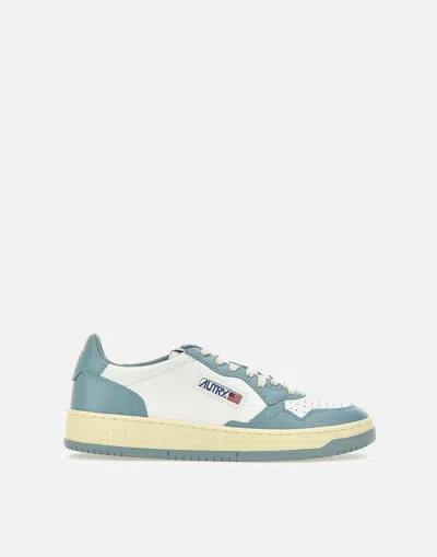 Autry Medalist Low White Powder Blue Sneakers