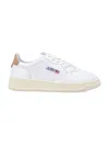 Autry 'medalist Low' White Sneakers With Contrasting Heel Tab In White Sand