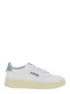 Autry 'medalist Low' White Sneakers With Logo Detail And Heel Tab In White