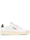 AUTRY MEDALIST LOW' WHITE SNEAKERS WITH CONTRASTING HEEL TAB IN LEATHER