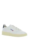 Autry Medalist Low White Sneakers With Contrasting Heel Tab In Leather Man