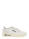 Autry Medalist Low White Sneakers With Suede Inserts And Logo Print On Platform In Leather Woman  In White
