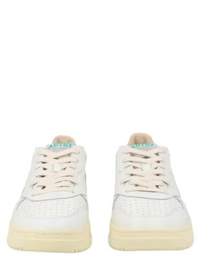 Autry Medalist Low White Suede Accents Cow Leather Sneakers In Multi