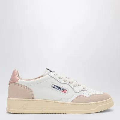 Autry Medalist Leather And Suede Sneakers In White