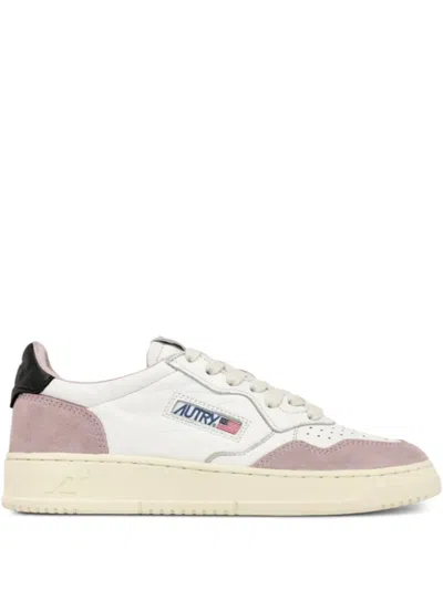 Autry Medalist Low "white/powder Pink/black" Sneakers In Multi