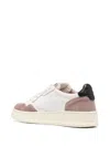 Autry White Medalist Sneakers In Pink