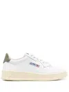Autry Classic Low-top Sneakers With Logo Patches In Wht/cvrt Gr