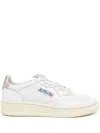 Autry 'medalist' White Low Top Sneakers With Contrasting Heel Tab In Multi